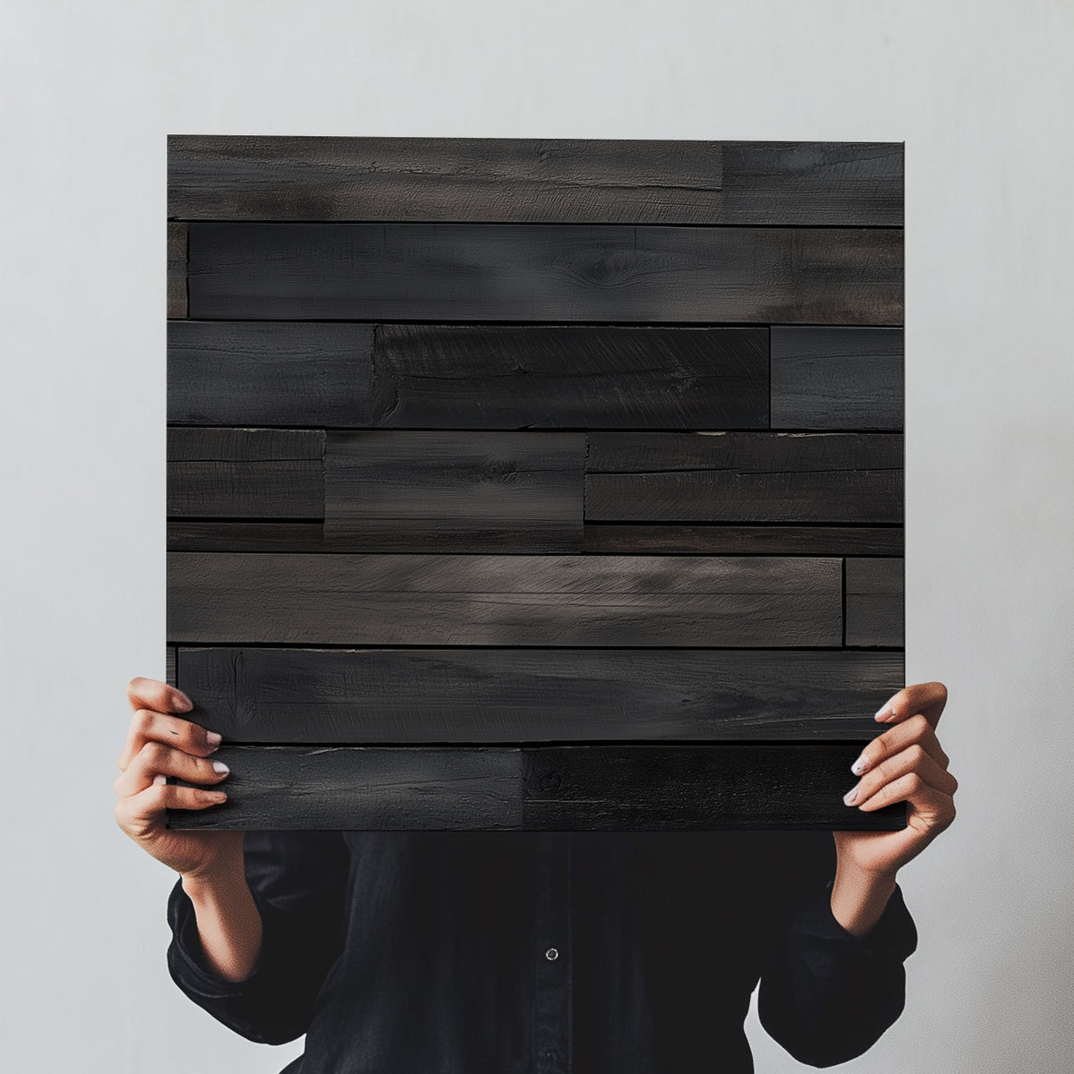 Grounded Charcoal Stained Wood