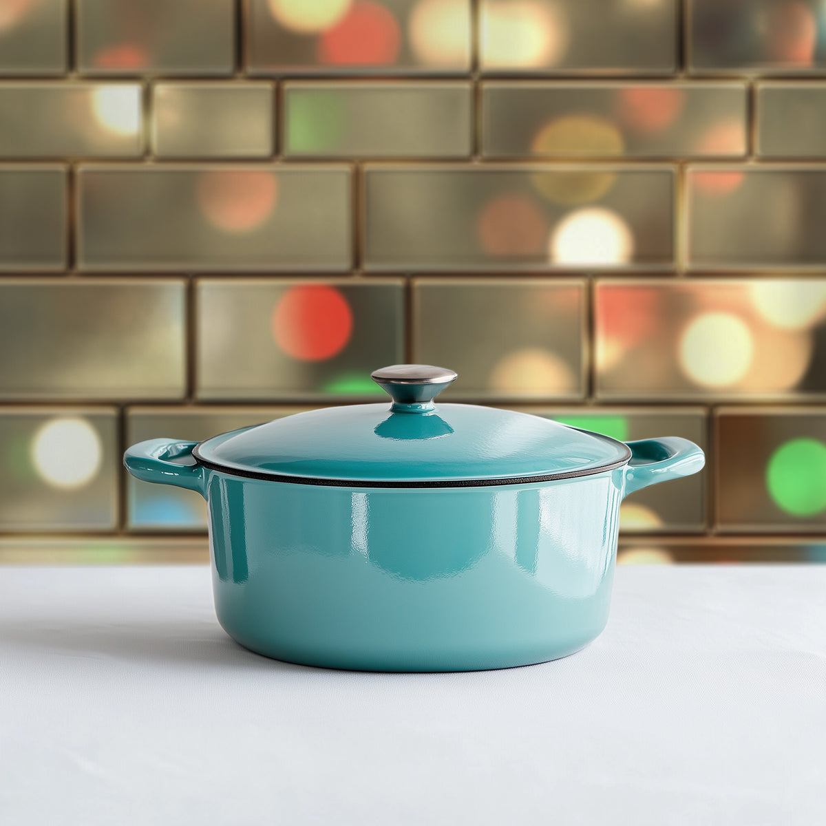Intricate Metallic Subway Tile