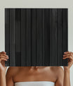 Textured Modern Sleek Black Wood