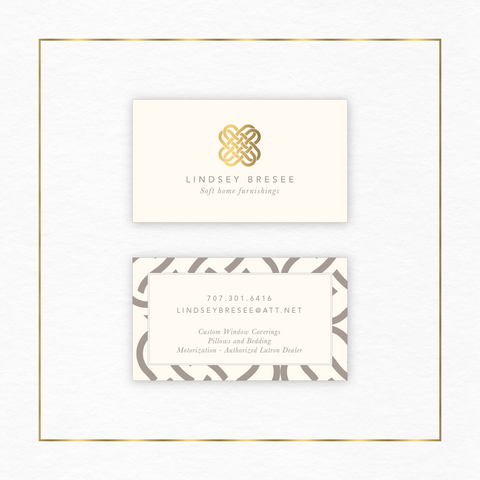 Custom Business Card Design Embossed Gold Foil Modern