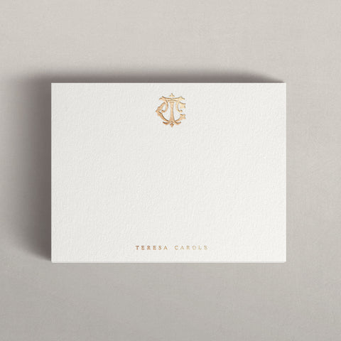 Monogram Notecard Foil