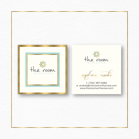 Custom Business Card Design Gold Foil